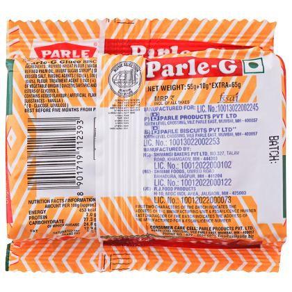 Parle-G Biscuits 55 g (Get +10 g Extra)
